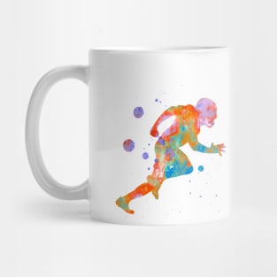 American Football Player Watercolor Painting Mug